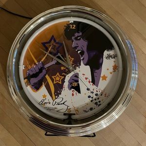 Elvis Presley neon light clock